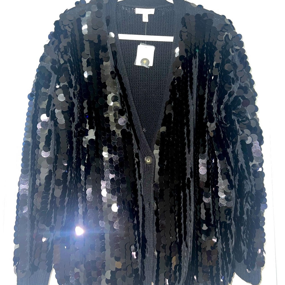 Sequin long cardigan
